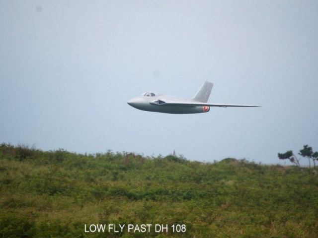 Model DH 108 flying low
