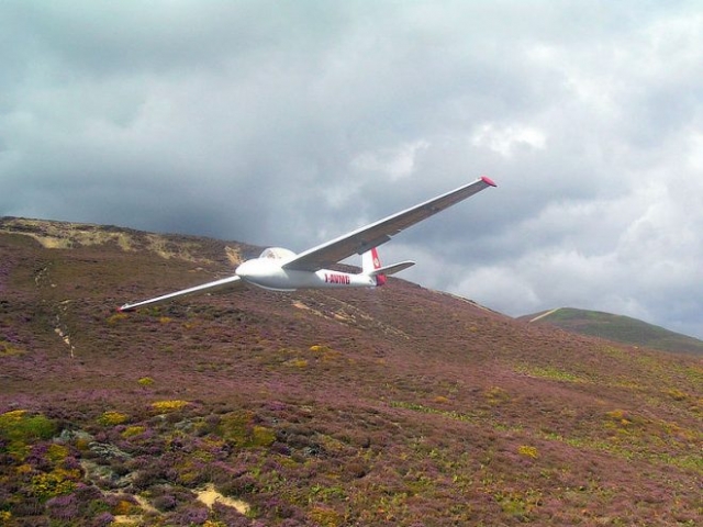 Radio control model glider flying in North Wales